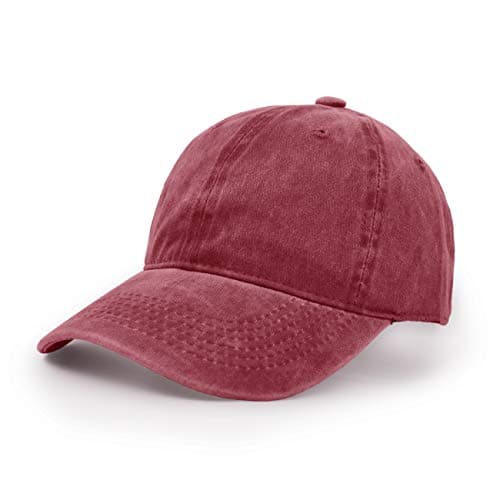 Image of UltraKey Baseball Cap, Cotton Adjustable Sport Outdoor Sun Cap Unisex Hip Hop Casual Hat Snapback Cap Wine Red