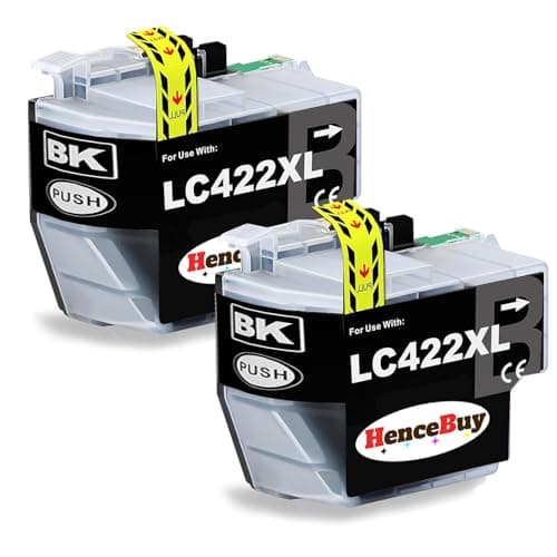 Image of HenceBuy LC422XL Black Ink Cartridges for Brother LC422 XL LC-422XLVAL High Capacity Multipack for Brother MFC-J6940DW MFC-J5340DW MFC-J5740DW MFC-J5345DW MFC-J6540DW Printers (2 Black)