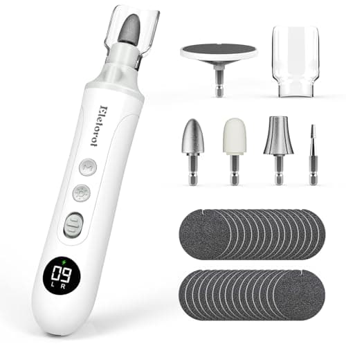 Image of Eletorot Manicure and Pedicure Set for Feet Women, Cordless Electric Nail Files, Rechargeable Nail Drill, Electric Toenail File for Thick Nails Cuticles Hard Skin Callus Remover