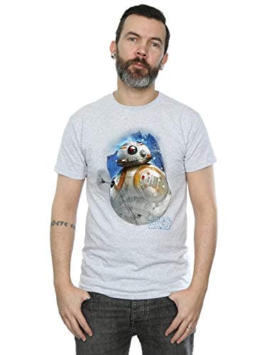 Image of Star Wars Men's The Last Jedi BB-8 Brushed T-Shirt Small Sport Grey