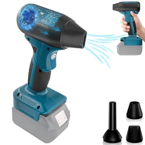 Image of Mini Jet Blower Turbo Fan for Makita 18V Battery, 4-Speed Mini Blower, Air Duster, Industrial Fan, for Cleaning, Hair Drying, Car, Camping (No Battery)