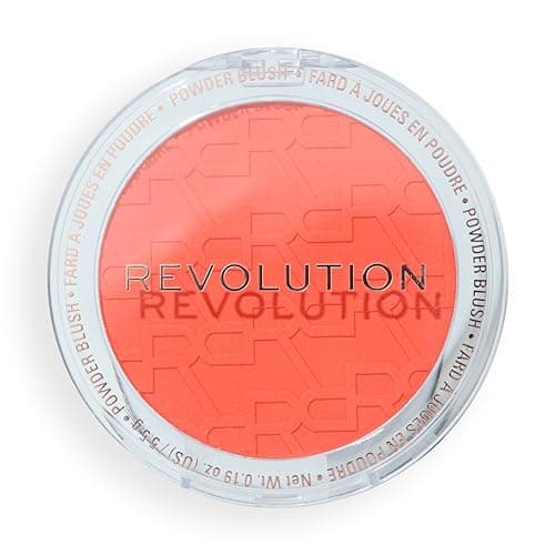 Image of Revolution Blusher Reloaded, Airbrush Effect, Buildable Blush, Soft Matte Finish, Vegan & Cruelty-Free, Poppin' Orange, 7.5g