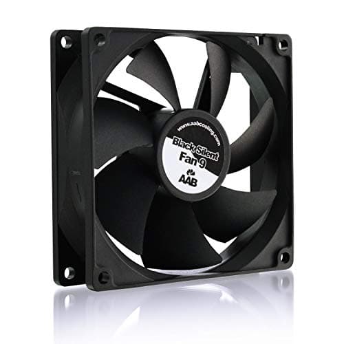 Image of AAB Cooling Black Silent Fan 9 - Silent and Efficient 92mm Fan with 4 Anti-vibration Pads | PC Fan | Computer Fan | 12V | CPU Fan | Quiet Fan