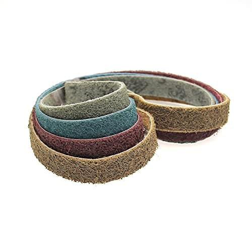 Image of Grit Sandpaper Roll, Non-woven Nylon Sanding Bands Coarse to Fine Fiber Abrasive Belts(Blue P400,760 * 40mm)