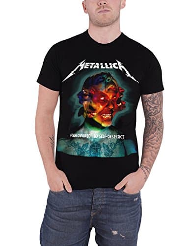Image of Metallica T Shirt Hardwired Album Cover band logo Official Mens Black S