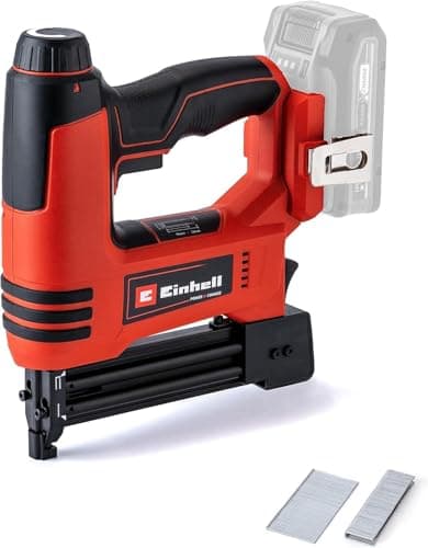Image of Einhell Cordless Nail Gun 18V Power X-Change, 2-In-1 Brad Nailer & Stapler, 20 Shots Per Minute, Includes 300 Nails And 300 Staples, Without Battery TE-CN 18 Li
