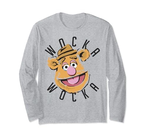 Image of Disney The Muppets Fozzie Bear Wocka Wocka Big Face Long Sleeve T-Shirt