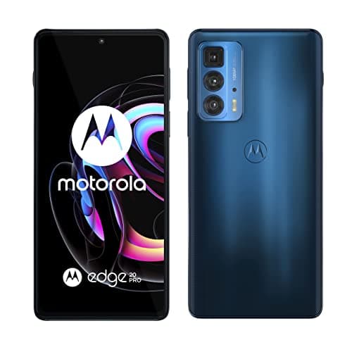 Image of Motorola Edge 20 Pro, 6.7 Inch 144Hz HDR10+ OLED, Qualcomm Snapdragon 870, TurboPower, 108MP Camera, 50x Super Zoom, 4500 mAH Battery, Dual SIM, 256GB, Android 11, Midnight Blue (Renewed)