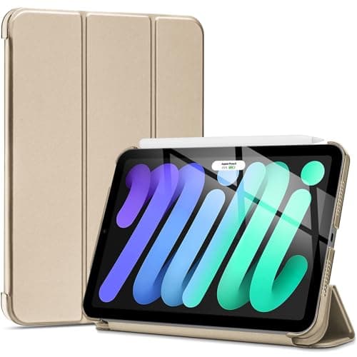 Image of ProCase Smart Case for iPad Mini 7 (A17 Pro 2024)/ Mini 6 2021 8.3 Inch, Hard Back Cover for iPad Mini 7th/6th Generation A2995/A2996/A2993/A2567/A2568/A2569 -Starlight