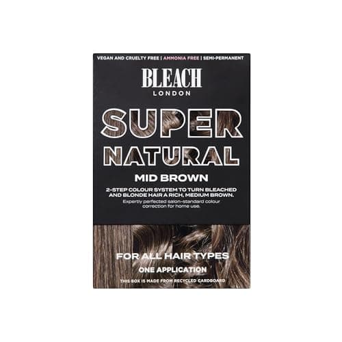 Image of BLEACH LONDON MID BROWN SUPER NATURAL KIT - Semi-permanent mid brown colour correction kit