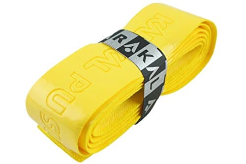 Image of Karakal - PU Super Grip - Self-Adhesive Grip Tape for Badminton, Squash, Tennis, Yellow, 3 Grips