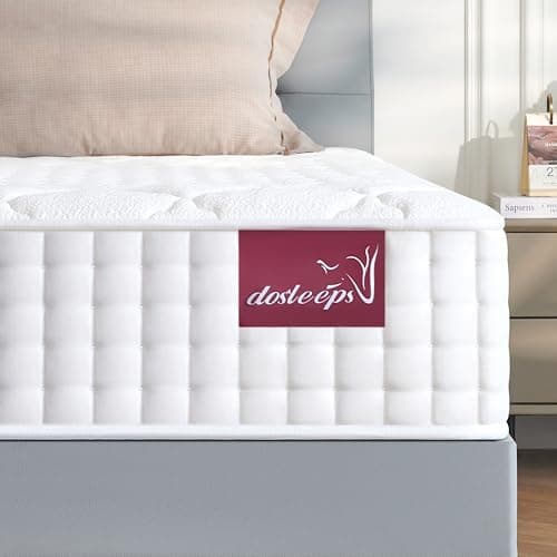 Image of dosleeps Double Mattress 4FT6 | 10" Memory Foam & Pocket Sprung | 9-Zone Orthopedic Support, Breathable Cover, Motion Isolation,Medium Firm,Edge Support 135x190x25cm