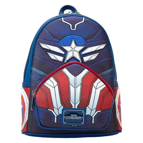 Image of Loungefly Marvel Captain America Brave New World Cosplay Mini Backpack