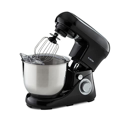 Image of Klarstein Bella Pico 2G - Stand Mixer, Mixer, Food Mixer, Food Processor, 6 Power Levels with Pulse Function, Planetary Mixing System, 5 L Stainless Steel Bowl, 3 Pieces, 1200 W / 1.7 HP, Black
