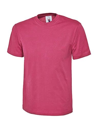Image of Classic 180 GSM 100% Cotton T-Shirt | Unisex Crew Neck Plain Tee | Reactive Dyed, Enzyme Washed | Soft, Durable & Breathable | Sizes XS–6XL Hot Pink
