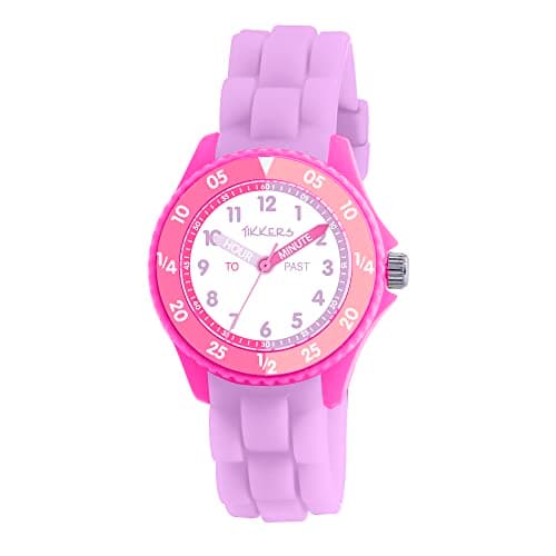 Image of Tikkers Kids Lilac & Pink Silicone Time Teacher Watch ATK1087