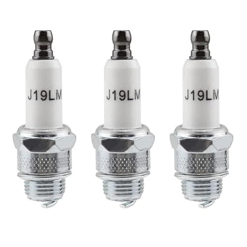 Image of UYUYong 3 Pezzi Candela di Accensione Candele Rj19Lm 4 Tempi Rj19Lm Spark Plug Stroke Lawn Mower Spark Plugs Brush Cutter Spark Plugs for Champion Rj19Lm