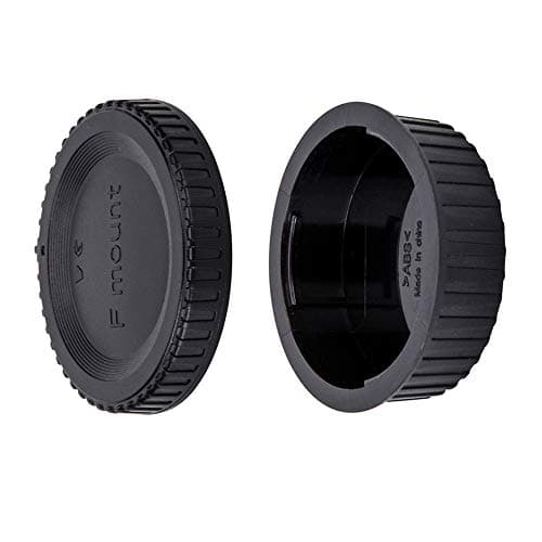 Image of JJC Body Cap + Rear Lens Cap Set for Nikon F Mount DSLR Cameras & Nikon F Mount Lens System - Upgrade Luxury Version (1 Set)