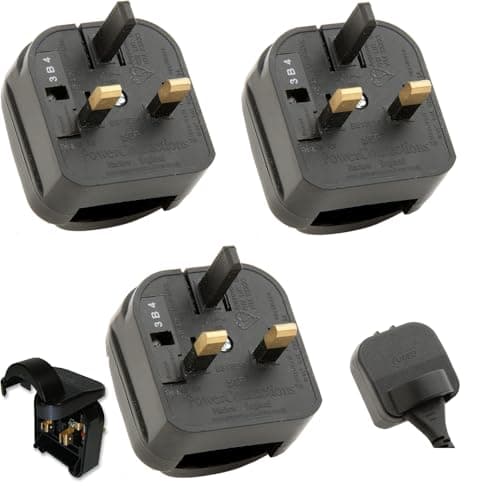 Image of POWERCONNECTIONS - Schuko Non-Earthed Converter Plug (SCP) 3PK - 5amp - Black