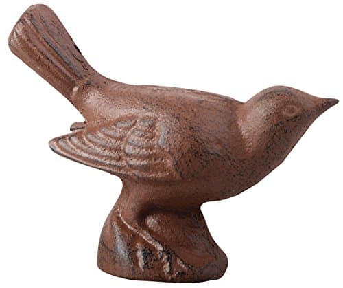 Image of Esschert Design TT117 11.3 x 4.9 x 8.6cm Cast Iron Small Bird - Brown