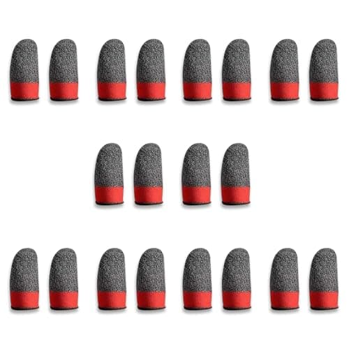 Image of AMSLSIU 10 Pairs Mobile Game Sleeves Sweat-proof Touchscreen Gaming Cover Silver Fiber 24Pin Sensitive Portable Gloves