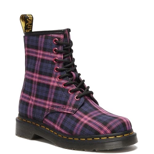 Image of Dr. Martens womens 1460, Pink Multi Tartan, 6 UK