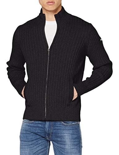 Image of Schott NYC Men's Plecorage1 Pullover Sweater Not Applicable, Anthracite, Large