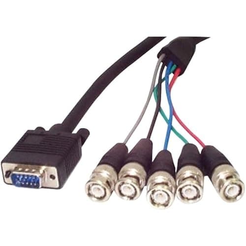 Image of StarTech.com VGABNC5 6 ft (1.8 m) VGA to BNC Cable, HD15 VGA to 5 BNC, Coaxial High Resolution, Male/Male, BNC Cable