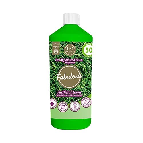 Image of Fabulosa 4 in 1 All Purpose Disinfectant and Deodoriser, Pet Friendly Moss Growth Killer and Artificial Grass Cleaner, 1L, Individual, Freshly Mowed Lawn