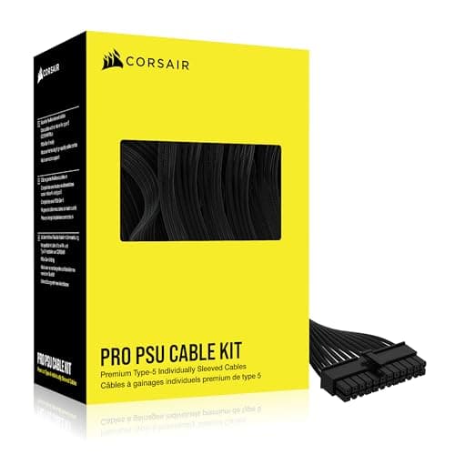 Image of Corsair Premium Individually Sleeved Type-5 PSU Cables - Pro Kit - Black