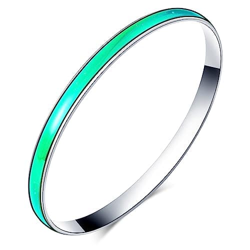 Image of MicVivien Colour Changing Bracelet Women Gilrs Cufflinks Stainless Steel Bangle Mood Bracelet Fashion Jewellery