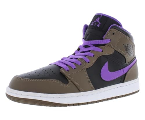 Image of NIKE Jordan Mens Jordan 1 Mid 554724 660 Reverse Bred - Size, Palomino/White-wild Berry, 8 UK