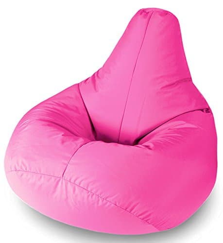 Image of Beautiful Beanbags - Highback Beanbag for Kids - Indoor/Outdoor Lounge Chair - Water Resistant - 35 Inches - Manufactured in UK - Pink