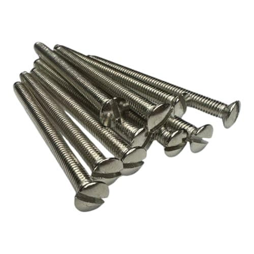 Image of M3.5mm X 25mm Long Electrical Machine Screws for Light Switch Plug Socket - Pack of 100