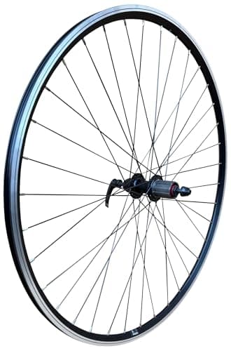Image of Baldys 700c 8/9/10/11 Speed Cassette Road Racing Bike Rear Wheel BLACK QR Hub