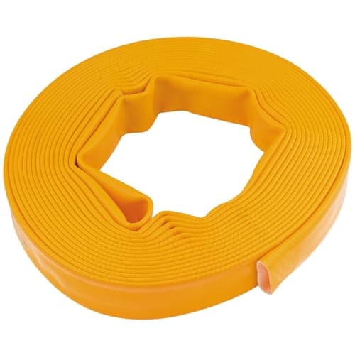 Image of Draper 10m Garden Layflat Hose | Reinforced with Black Liner 25 mm Hose Pipe | Heavy Duty Pump Hose | Long reach | 45343