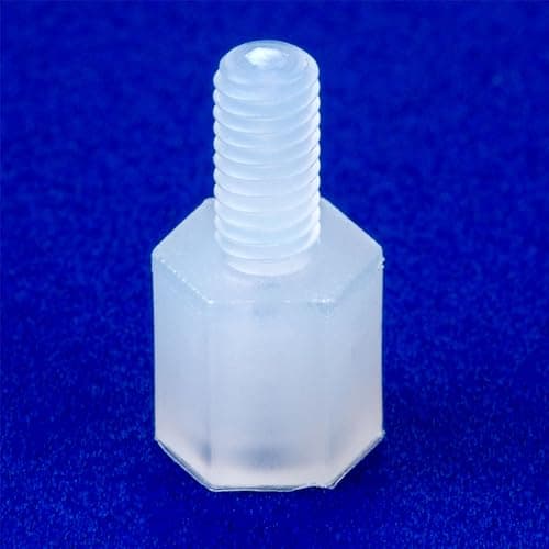 Image of R-TECH 524348 Nylon Hexagonal M3 M-F Spacers 6mm - Pack Of 100