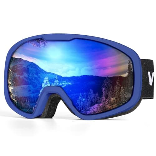 Image of Victgoal Ski Goggles Men Women Snowboard Goggles Anti-Fog OTG Designed Goggles with UV Protection Spherical Lens for Winter Snow Sports Skiing Snowboarding (Blue lens/Blue frame)