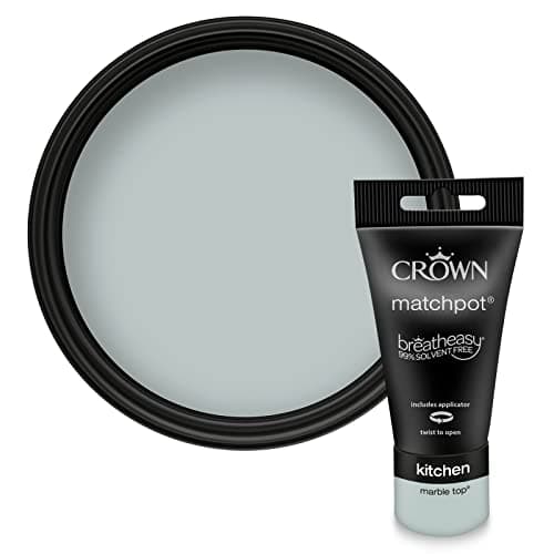 Image of Crown Easyclean Kitchen Matt Emulsion 40ml Sample - Marble Top