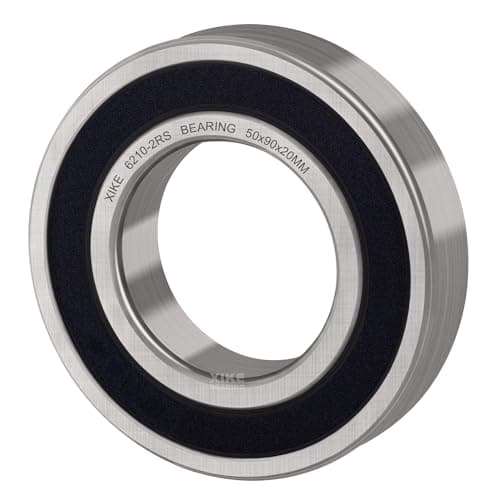 Image of XiKe 1 Pcs 6210-2RS Double Rubber Seal Metal Ball Bearings 50x90x20mm, Pre-Lubricated and Stable Performance and Cost Effective, Deep Groove