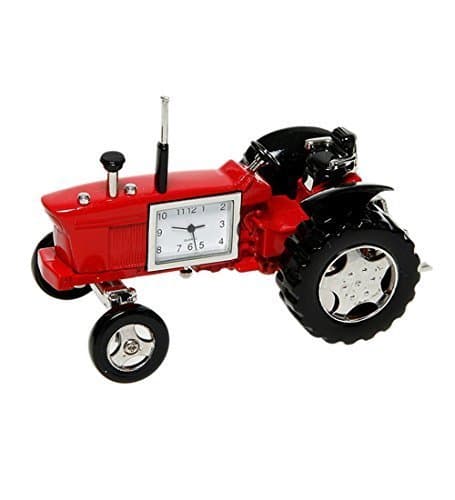 Image of Red Old Tractor Clock
