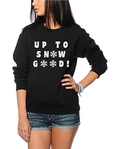 Image of HotScamp Up to Snow Good Women's Sweatshirt - Black X-Small