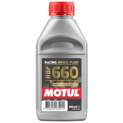 Image of Generico RBF660 DOT 4 Brake Oil, 100% Synthetic, 500 ml, Compatible with Auto Moto Motu, FL Racing Fluid, Prevent Corrosion, 515 milligrams