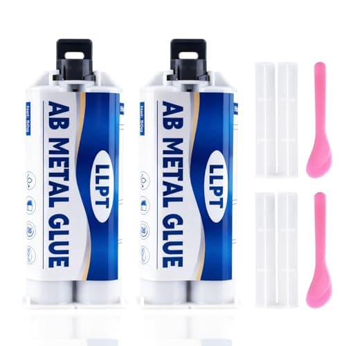 Image of LLPT Metal Glue | High Strength AB Glue | 2 Packs | 50g | Waterproof and Heat-Resistant | Metal Filler for Steel, Metals, Cast Iron | Suitable for Repairing Surface Cracks and Fractures(MG502)