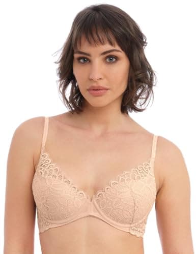 Image of Wacoal Raffine Plunge Bra Frappe Beige 32D