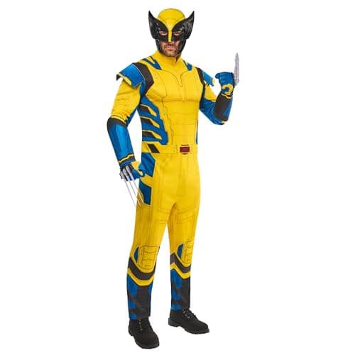 Image of Rubies 1001390S Deadpool Wolverine Adult Fancy Dress, Men, Multicoloured, S Halloween