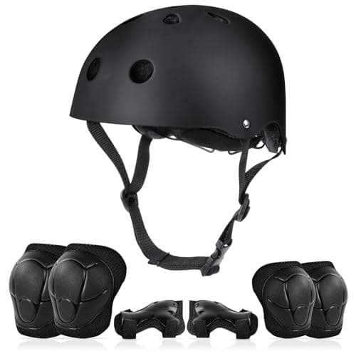 Image of Flintronic Kids Bike Helmet and Pads Set for 2-13 Years, Adjustable Child Helmet with Knee, Elbow Pads and Wrist Guards - 7 in 1 Children Protective Gear for Outdoor Sports