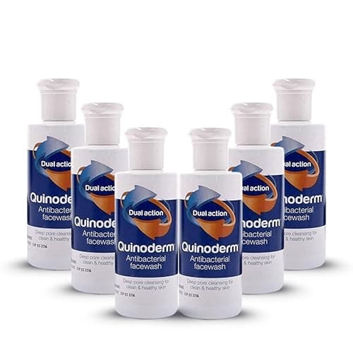 Image of 6-Pack Quinoderm Antibacterial Face Wash 150ml – Dual-Action Acne Cleanser with Chlorhexidine & Salicylic Acid for Oily, Spot-Prone Skin – Deep Pore Cleansing | SterlingSquare