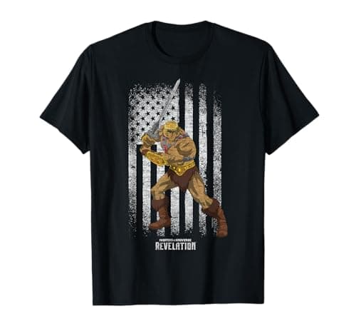 Image of Masters Of The Universe - He-Man Distressed Flag T-Shirt