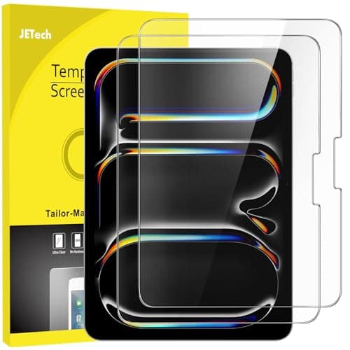 Image of JETech Screen Protector for iPad Pro 11-Inch M5/M4 (2025/2024), 9H Tempered Glass Film, HD Clear, 2-Pack